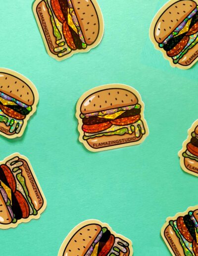 stickers lot foodies burger